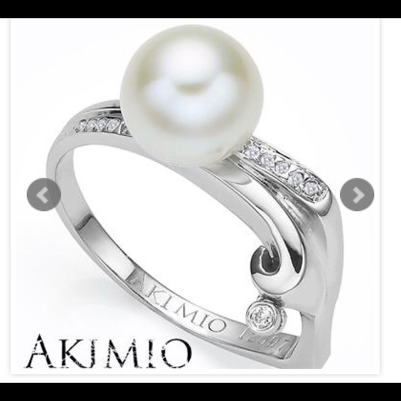 Jewelry | Akimio Pearl And Diamond Ring 